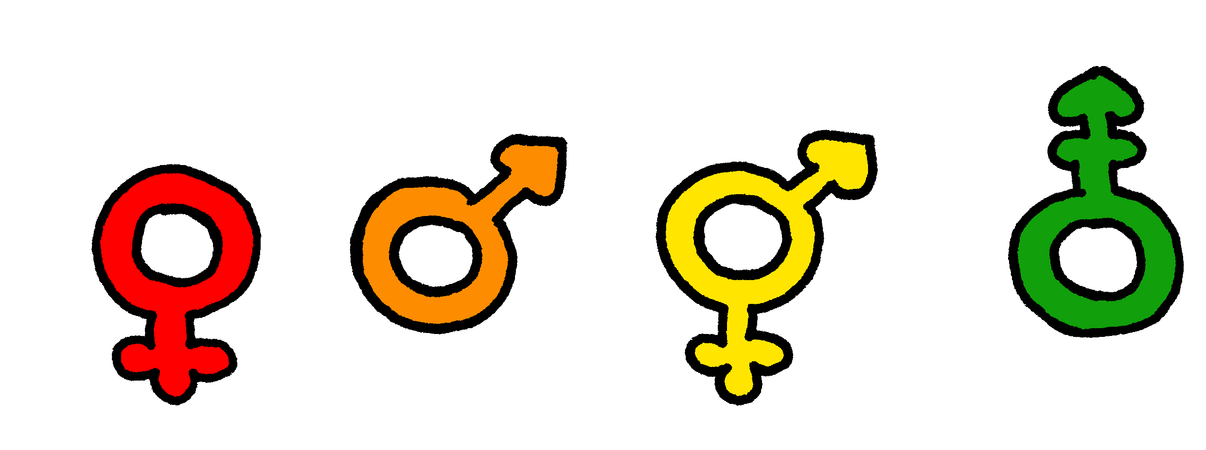 various signs for gender