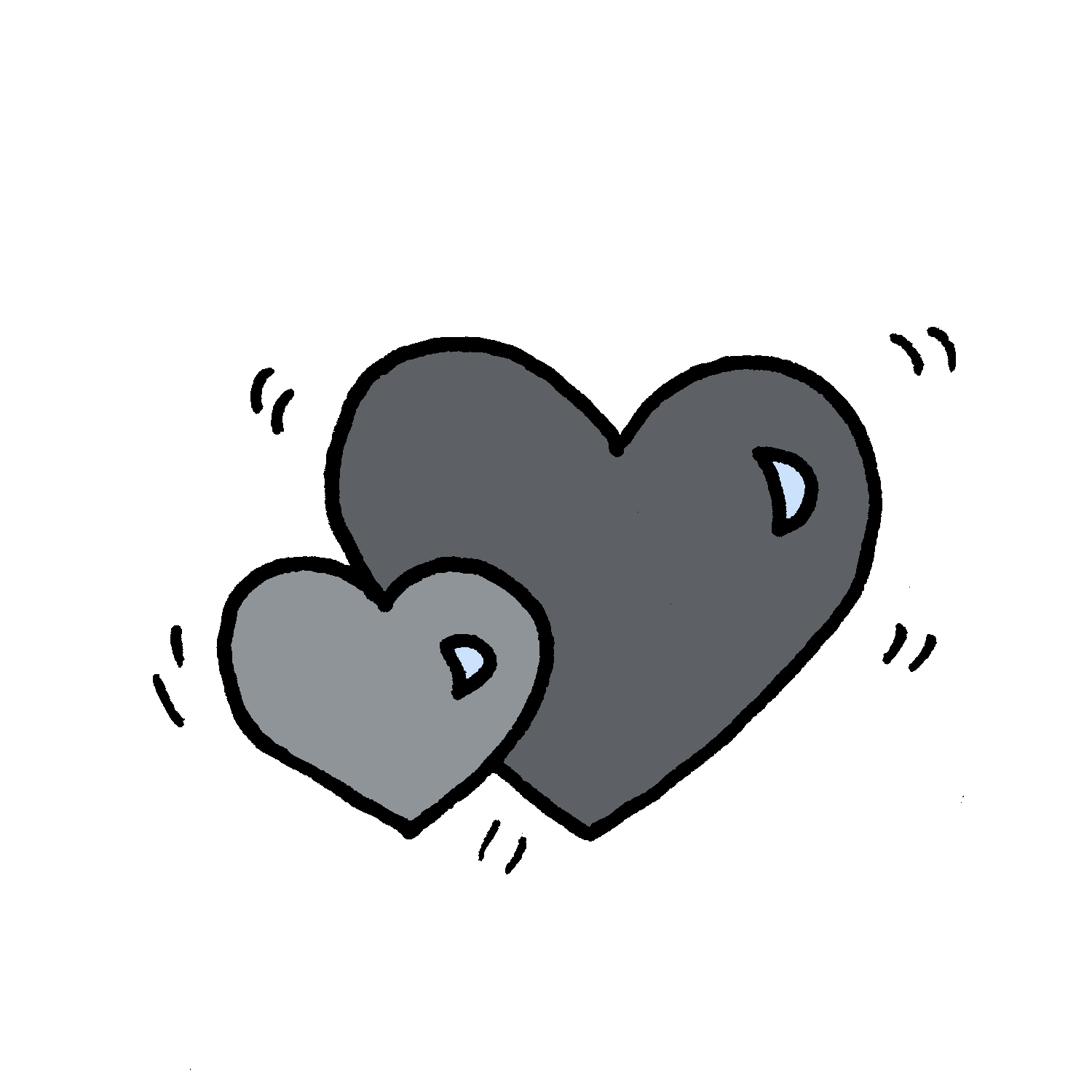 grey hearts